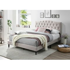 Pinheiro tufted upholstered platform deals bed wrought studio